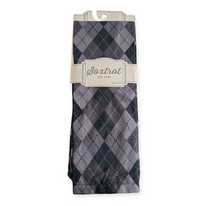 Soxtrot Equestrian Boot Sock Knee Highs in Shades Of Grey Argyle